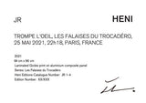 JR - Trompe l’oeil, Les Falaises du Trocadéro, 25 mai 2021, 22h18, Paris, France, 2021