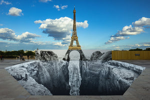 JR - Trompe l’oeil, Les Falaises du Trocadéro, 19 mai 2021, 19h57, Paris, France, 2021